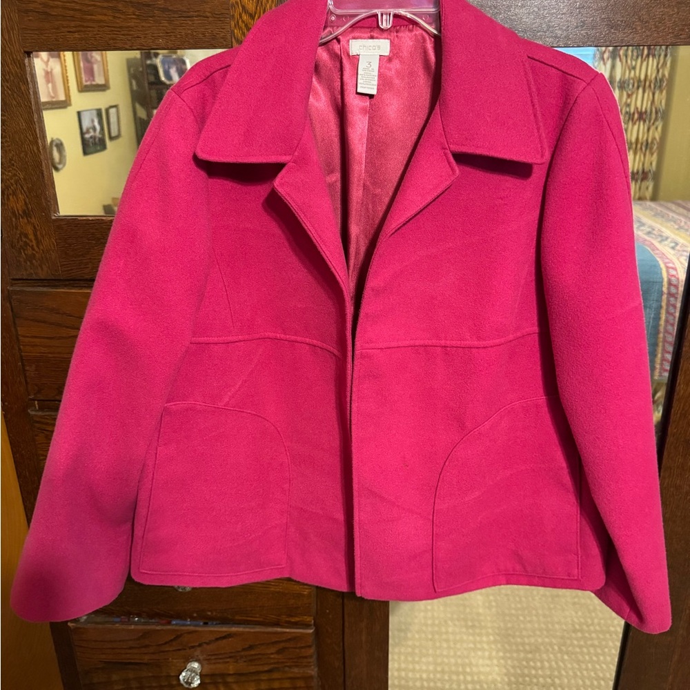 Chico's Vibrant Pink Blazer